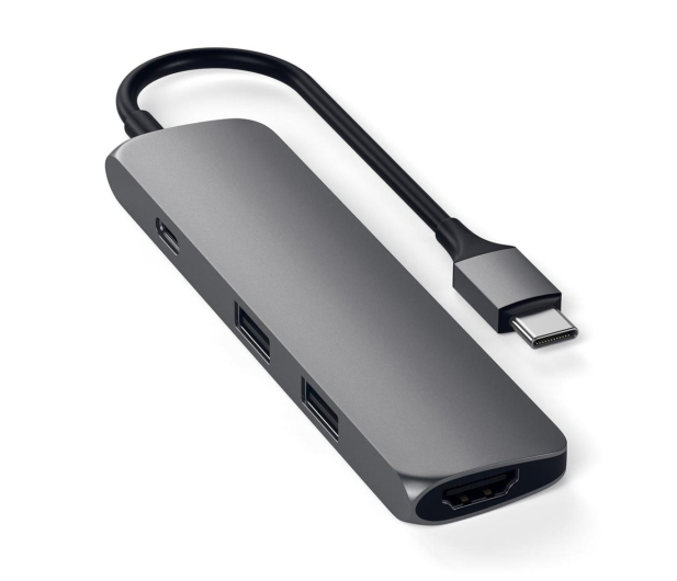 Satechi Aluminium Adapter Slim (USB-C, 4K HDMI, 2x USB-A)(space gr.) ST-CMAM / ICSTCMAM - 1144462 - zdjęcie